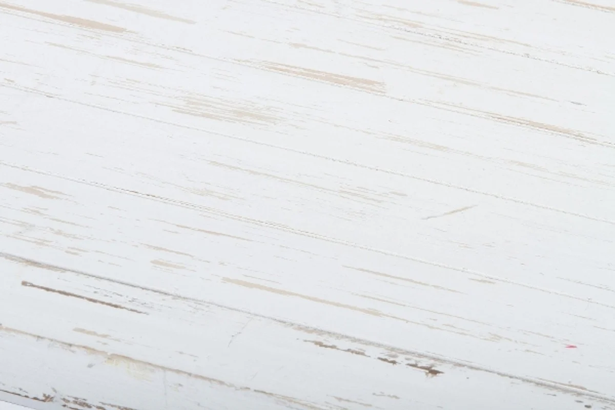 Casa Padrino Mesa de Comedor Estilo Rural Blanco Antiguo 120 x 60 x H. 80 cm - Mesa Shabby Chic Comedor