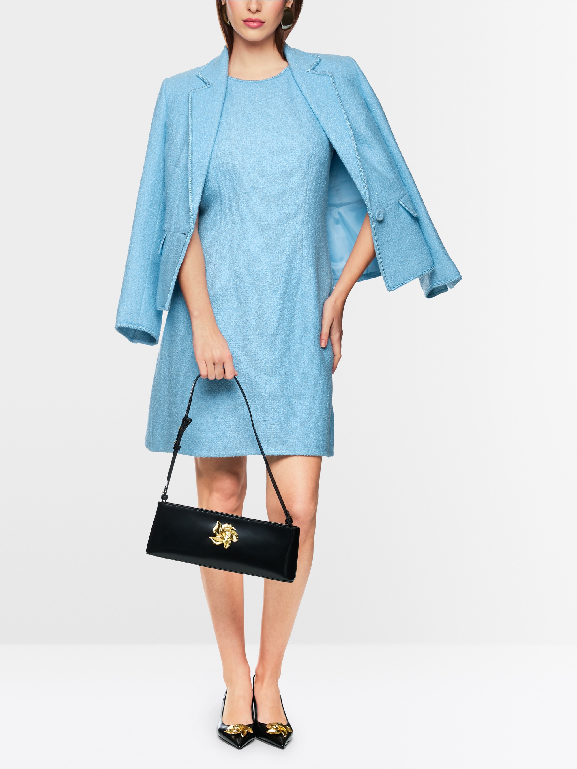 Marc-Cain Sleeveless bouclé shift dress