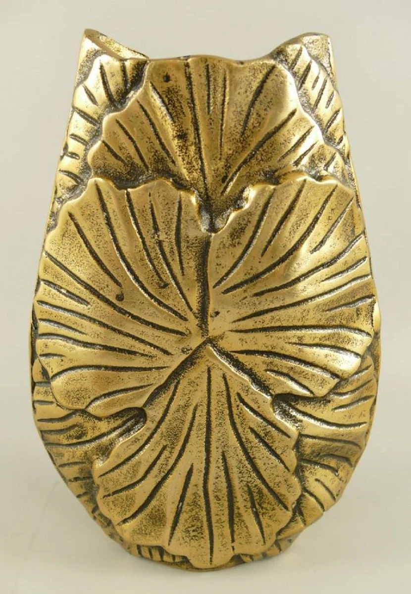 Casa Padrino florero decorativo bronce A. 27 cm - Jarr¨®n de aluminio - Accesorios decorativos