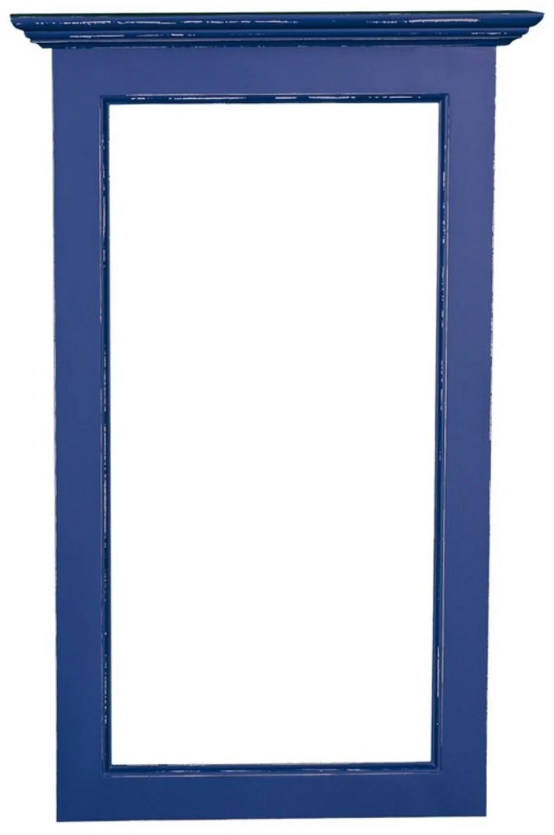 Casa Padrino marco de espejo de estilo rural azul antiguo 65 x 8 x H. 100 cm - Muebles de Estilo Rural Shabby Chic