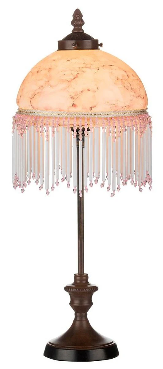 Casa Padrino lámpara de mesa estilo barroco multicolor Ø 20 x H. 52 cm - Muebles Barroco y Art Nouveau