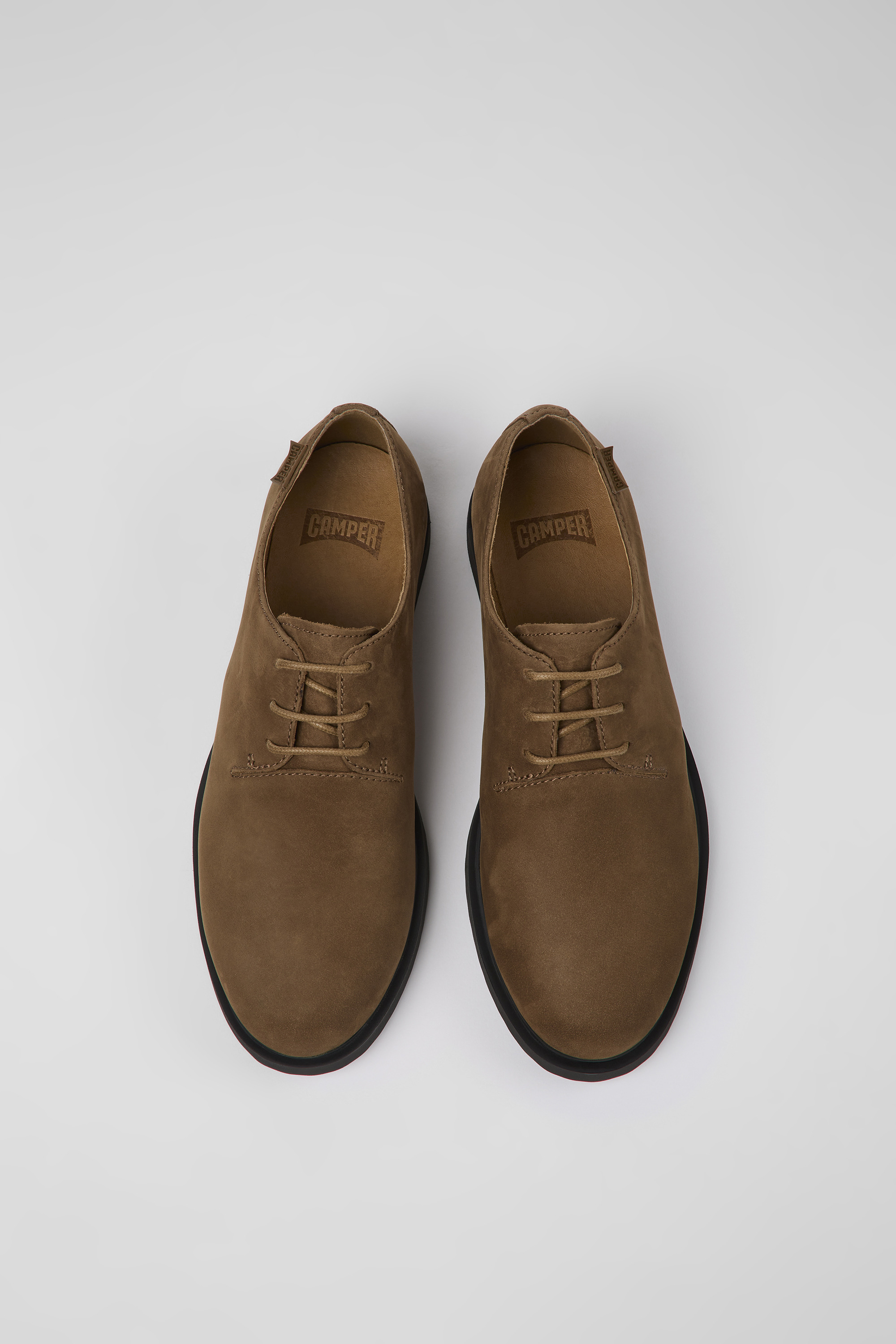 Iman - Brown nubuck shoes for women