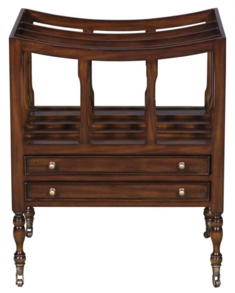 Casa Padrino revista de revista de caoba de lujo marrón 48 x 38 x H. 55 cm - Colección de Lujo