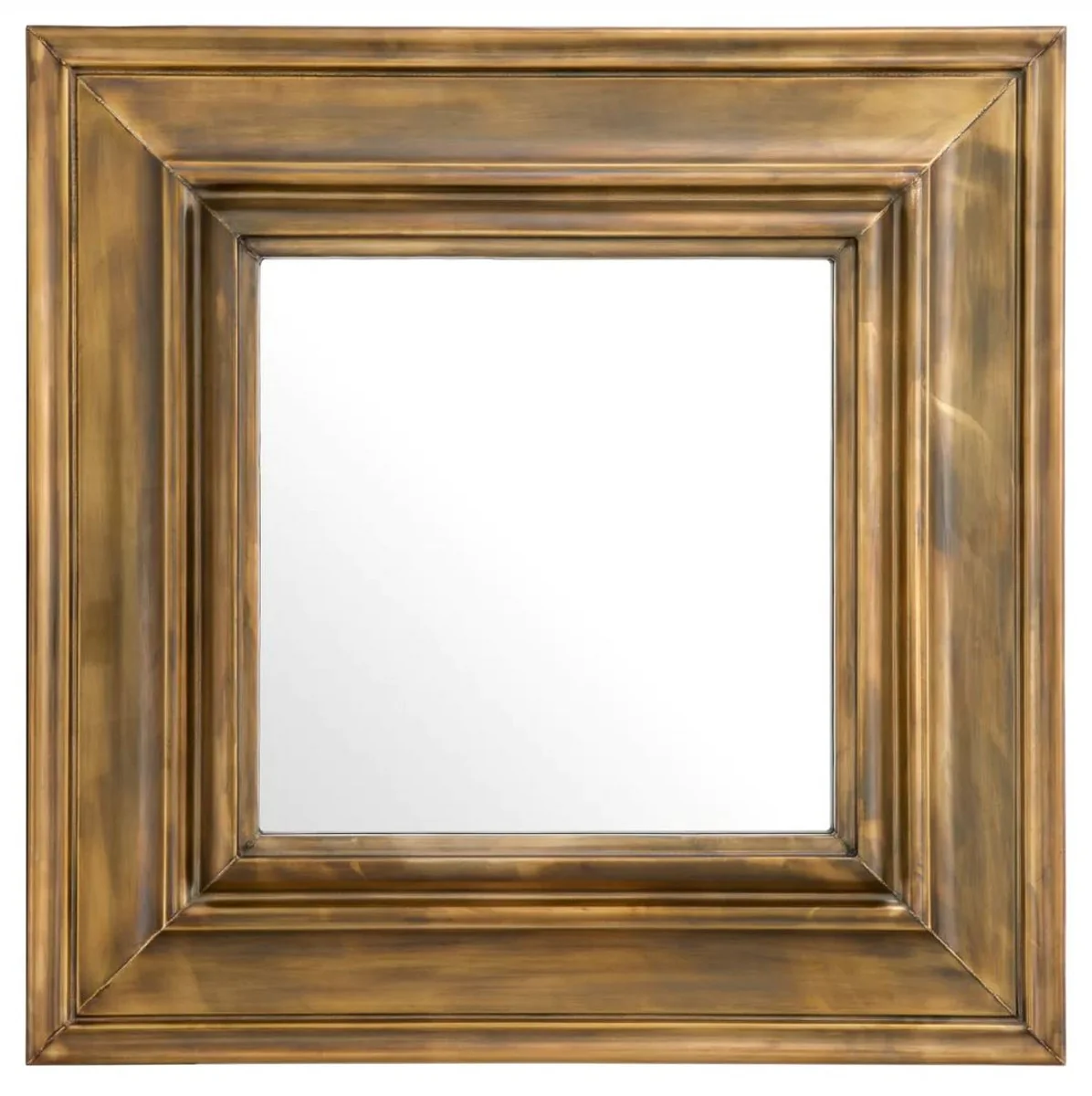 Casa Padrino espejo de pared de lujo de acero inoxidable lat¨®n vintage 100 x 13 x A. 100 cm - Espejo de sal¨®n cuadrado - Espejo de dormitorio - Espejo de armario - Muebles de Lujo