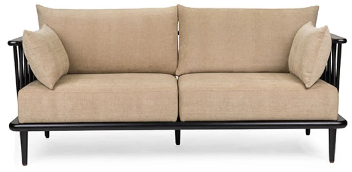 Casa Padrino sof¨¢ de lujo beige / negro 169,5 cm - Muebles de sal¨®n de lujo