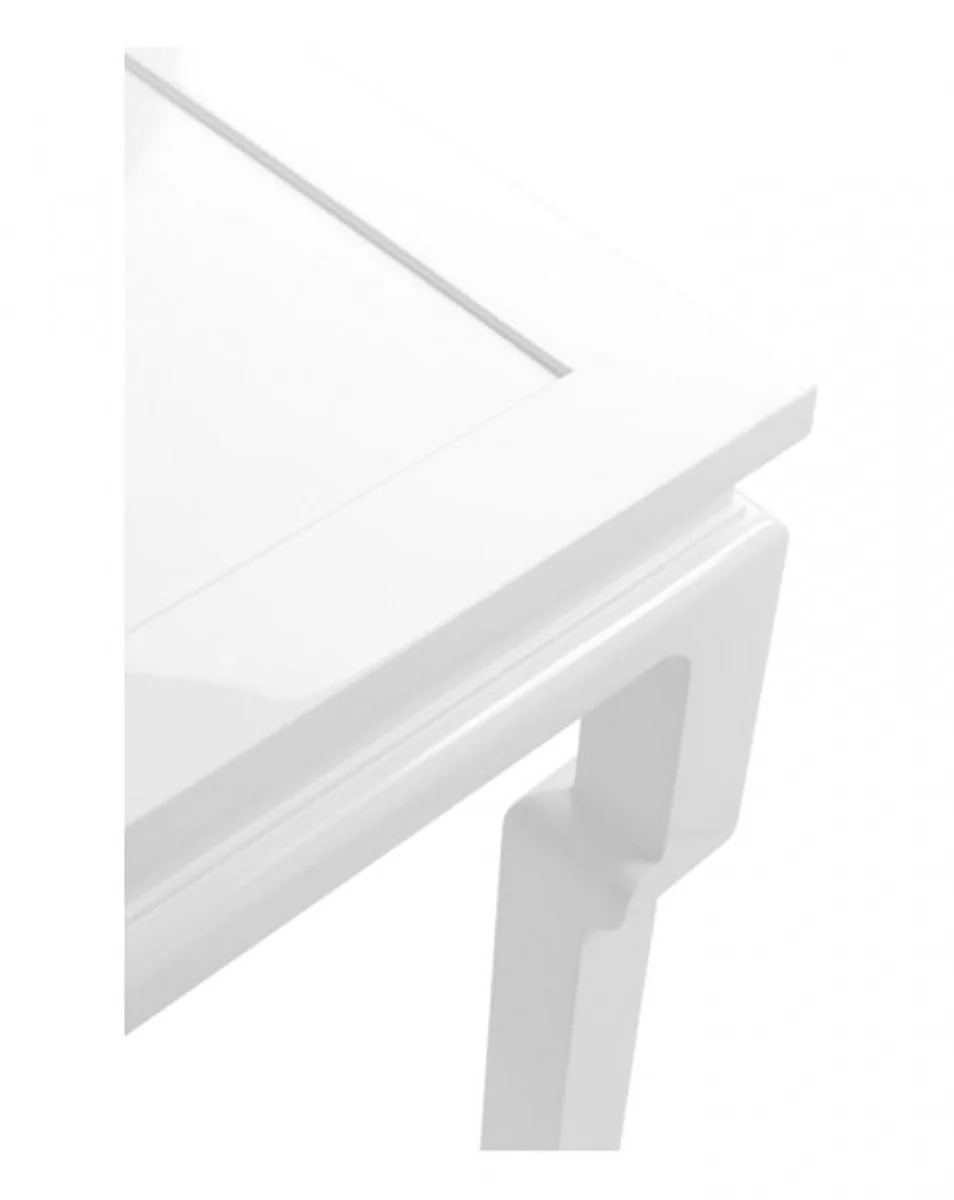 Casa Padrino Luxury Mahogany Wood Console Table White 160 x 45 x H. 78 cm - Luxury Hotel Furniture