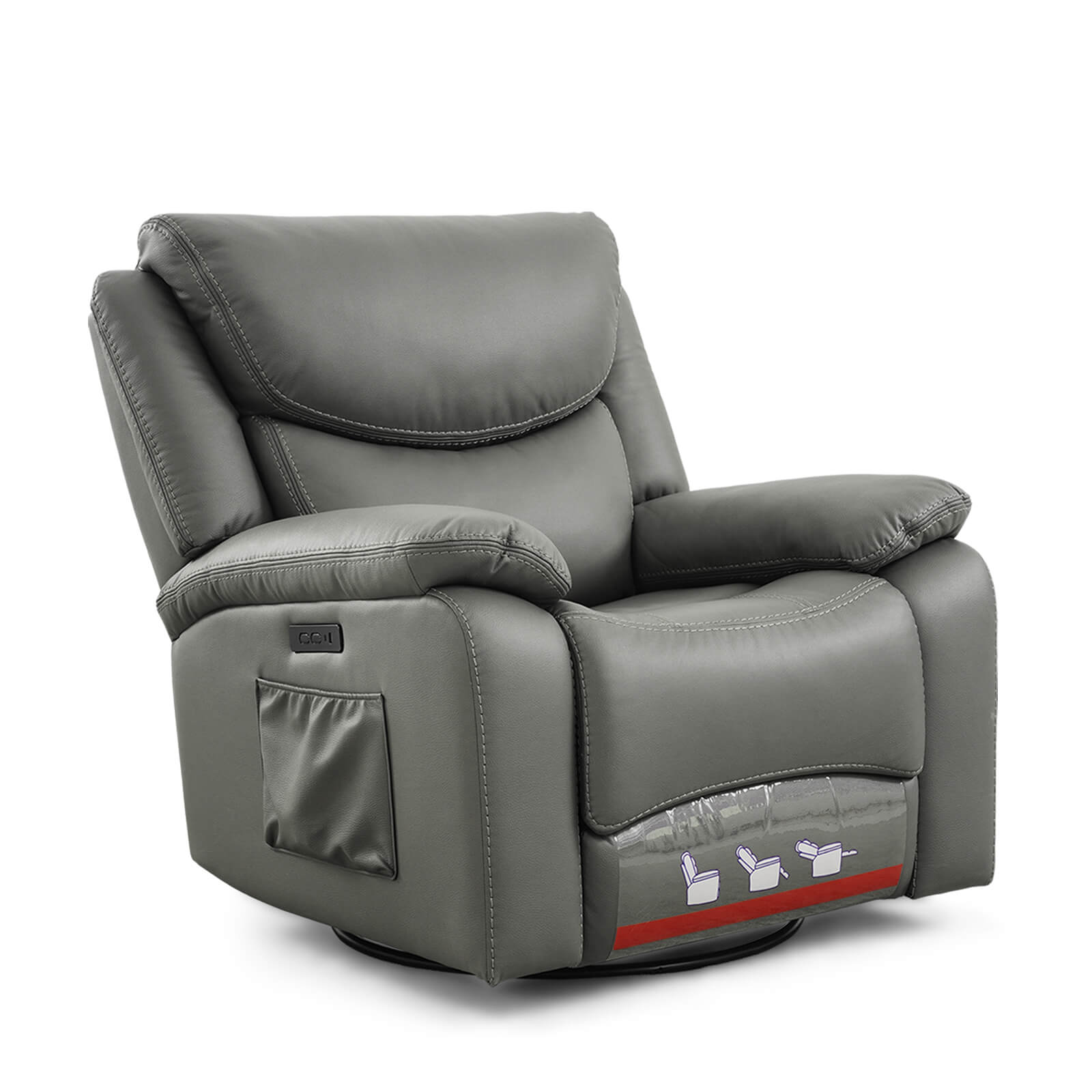Power Swivel Glider Rocking Recliner Nursery Chair