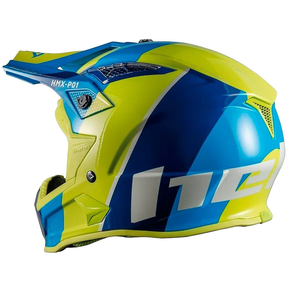 CASCO CROSS / ENDURO HEBO RIPPLE LIMA / AZUL