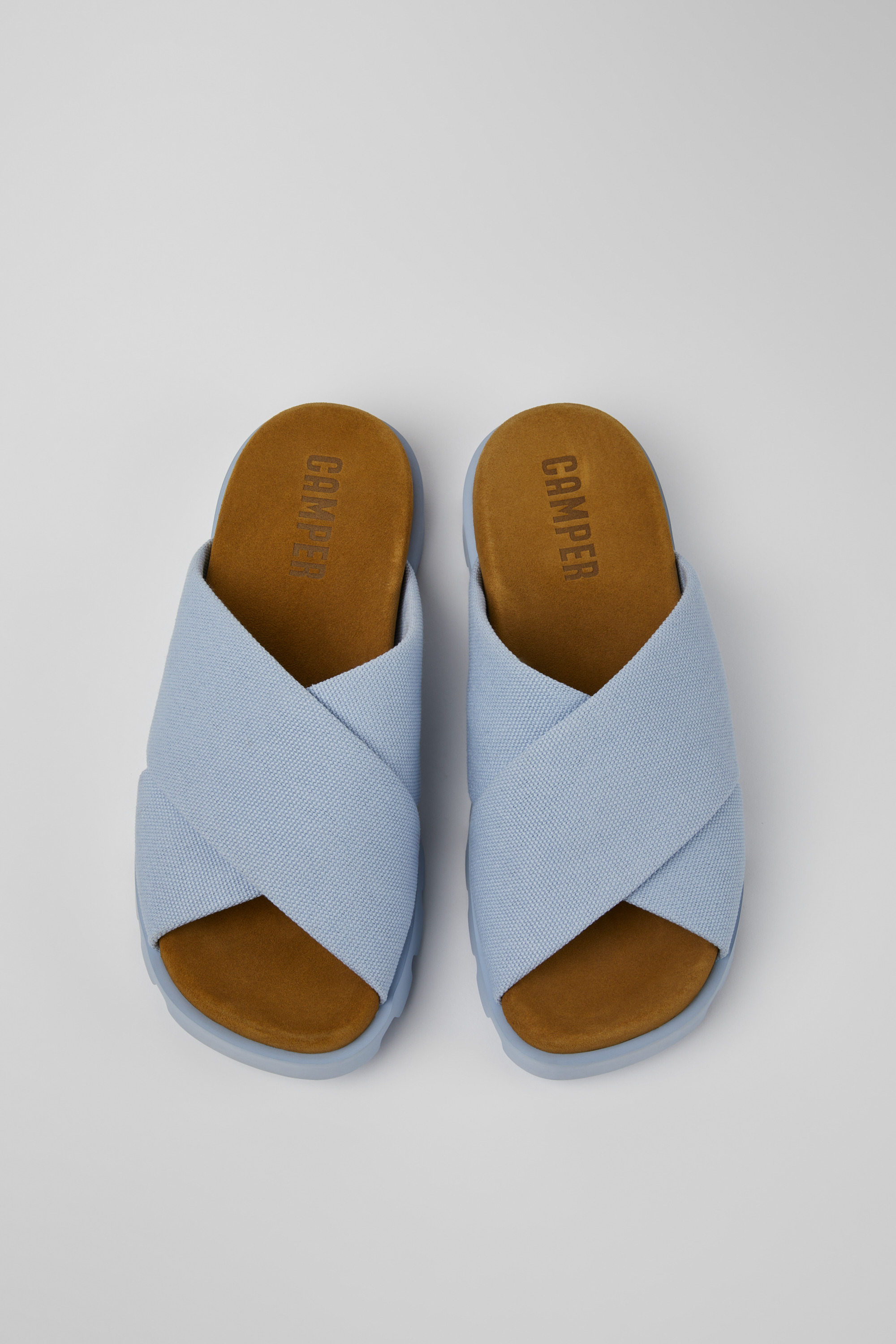 Brutus Sandal - Light blue recycled cotton sandals for women