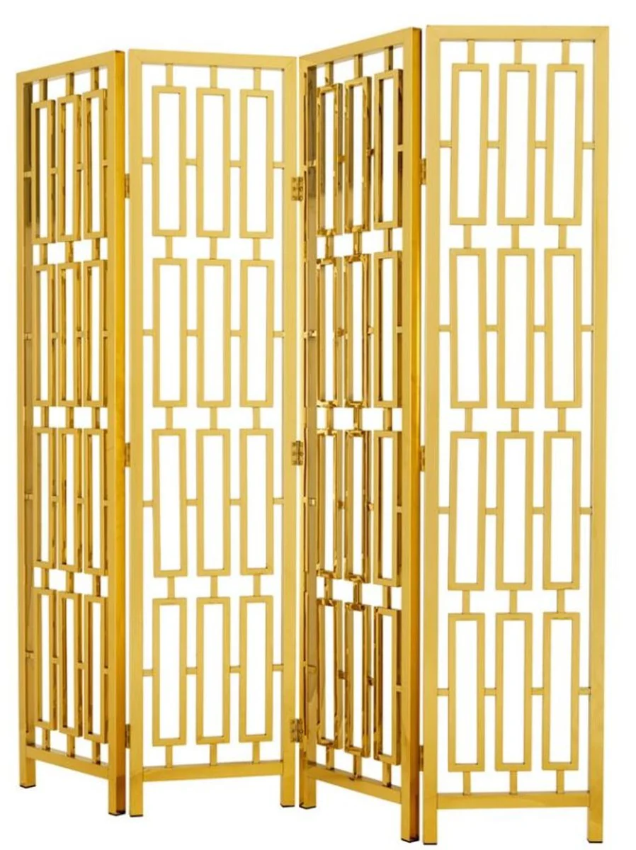 Diseñador Casa Padrino sala de acero inoxidable divisor de oro de 200 x 225 cm - H. edición limitada