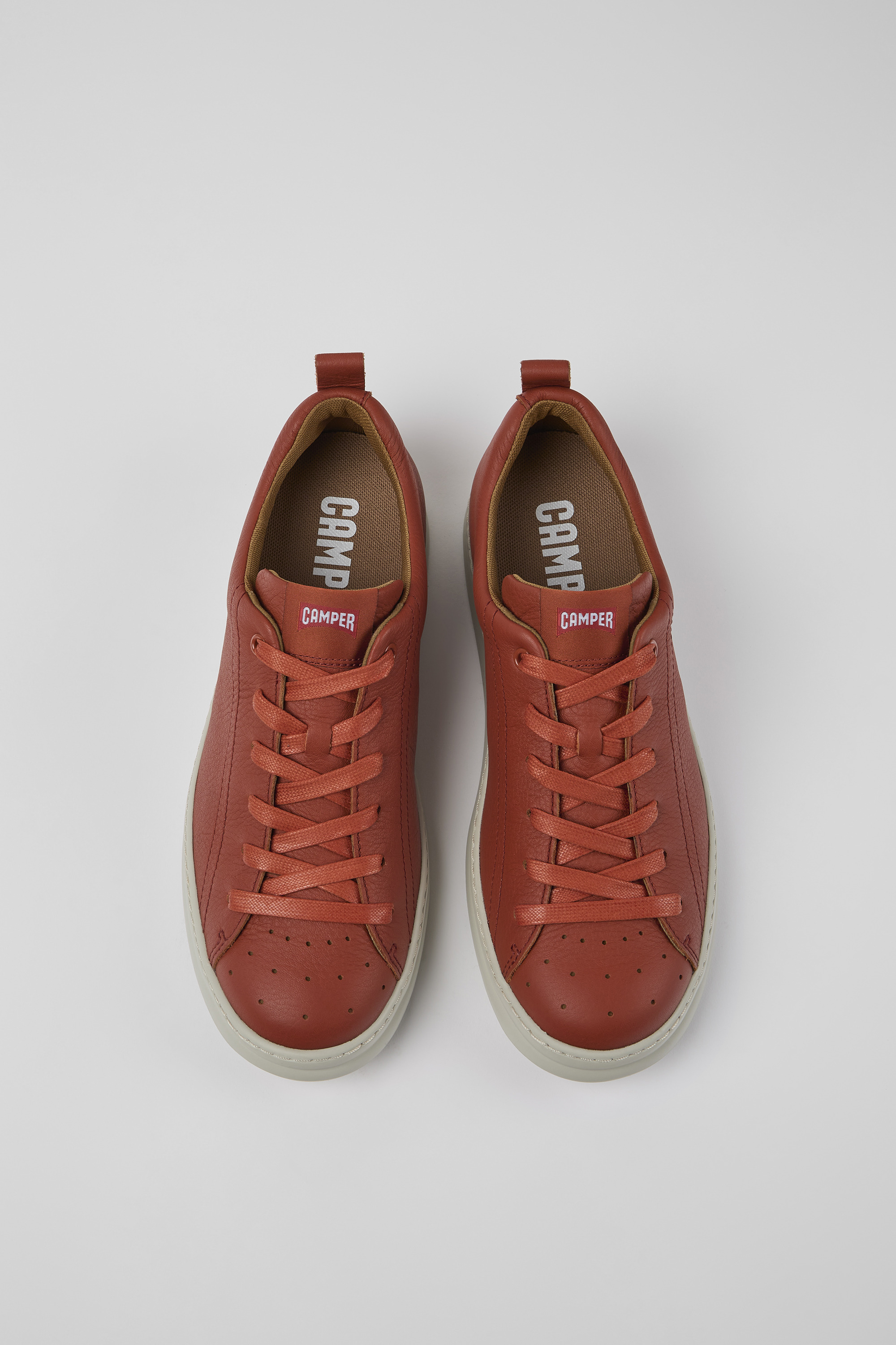 Runner - Red leather sneakers for men