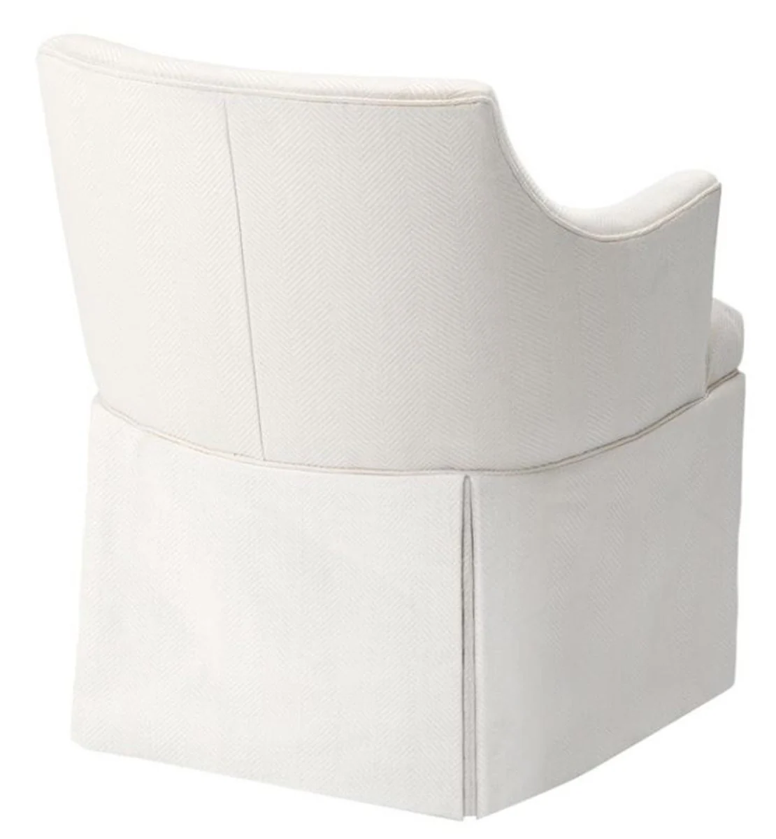 Sillón de diseño Casa Padrino blanca 63 x 63 x H. 81 cm - colección de lujo