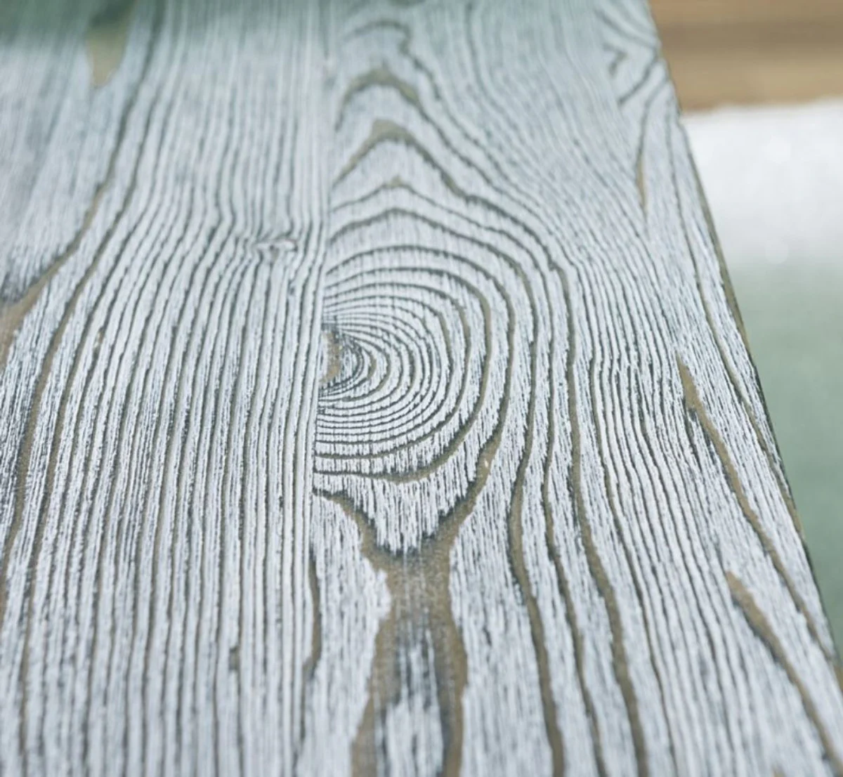 Casa Padrino mesa de centro de estilo campestre gris / negro 120 x 60 x H. 45 cm - Mesa de la Sala de Madera Maciza - Muebles de Sala en Estilo Campestre