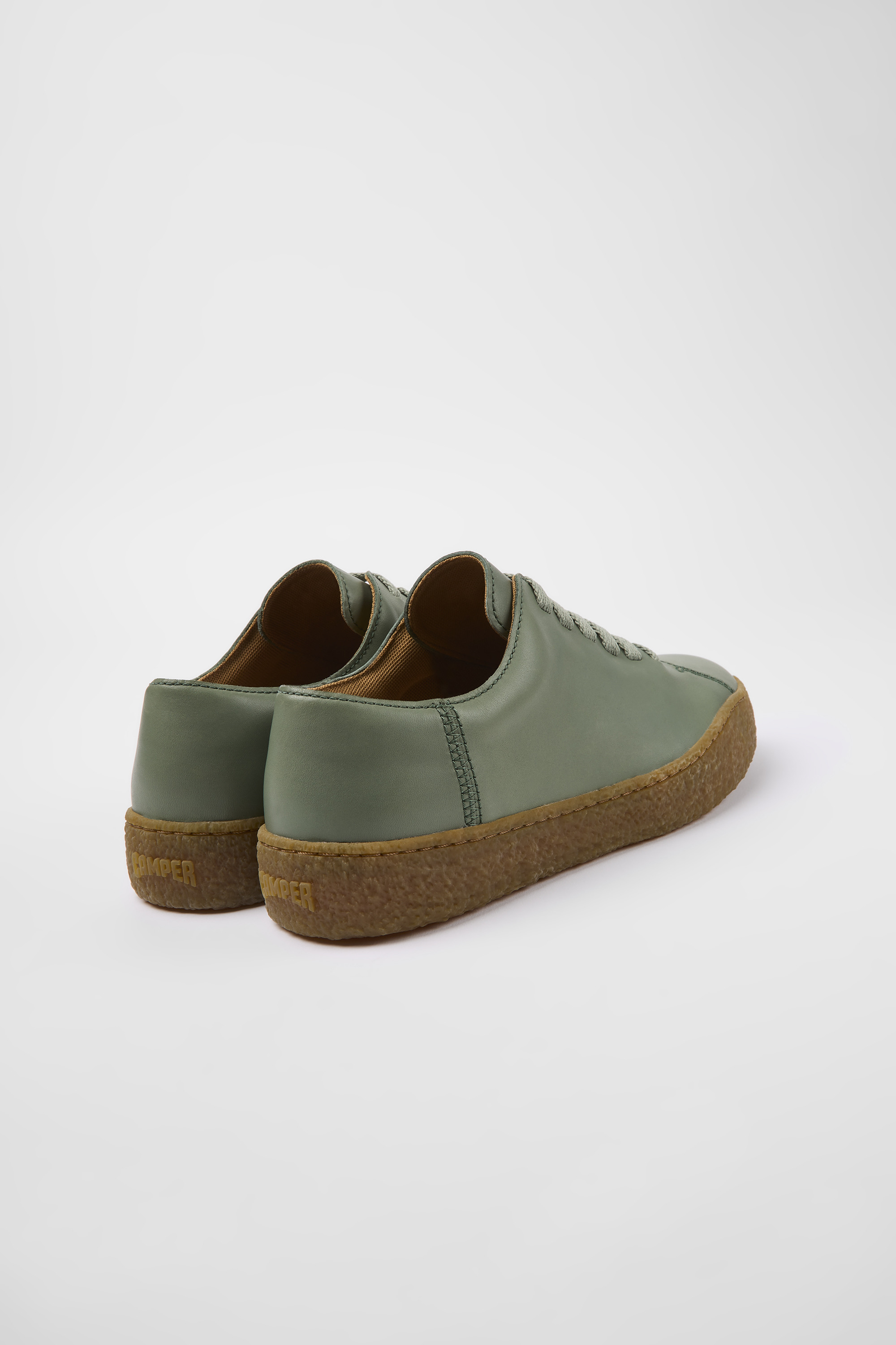 Peu Terreno - Green leather shoes for men