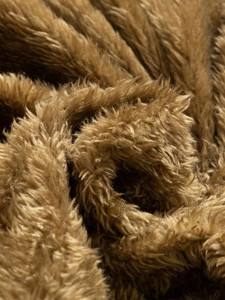 Faux Fur Collar Detachable Hooded Coat