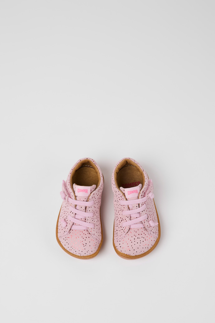 Peu Pink nubuck shoes for children