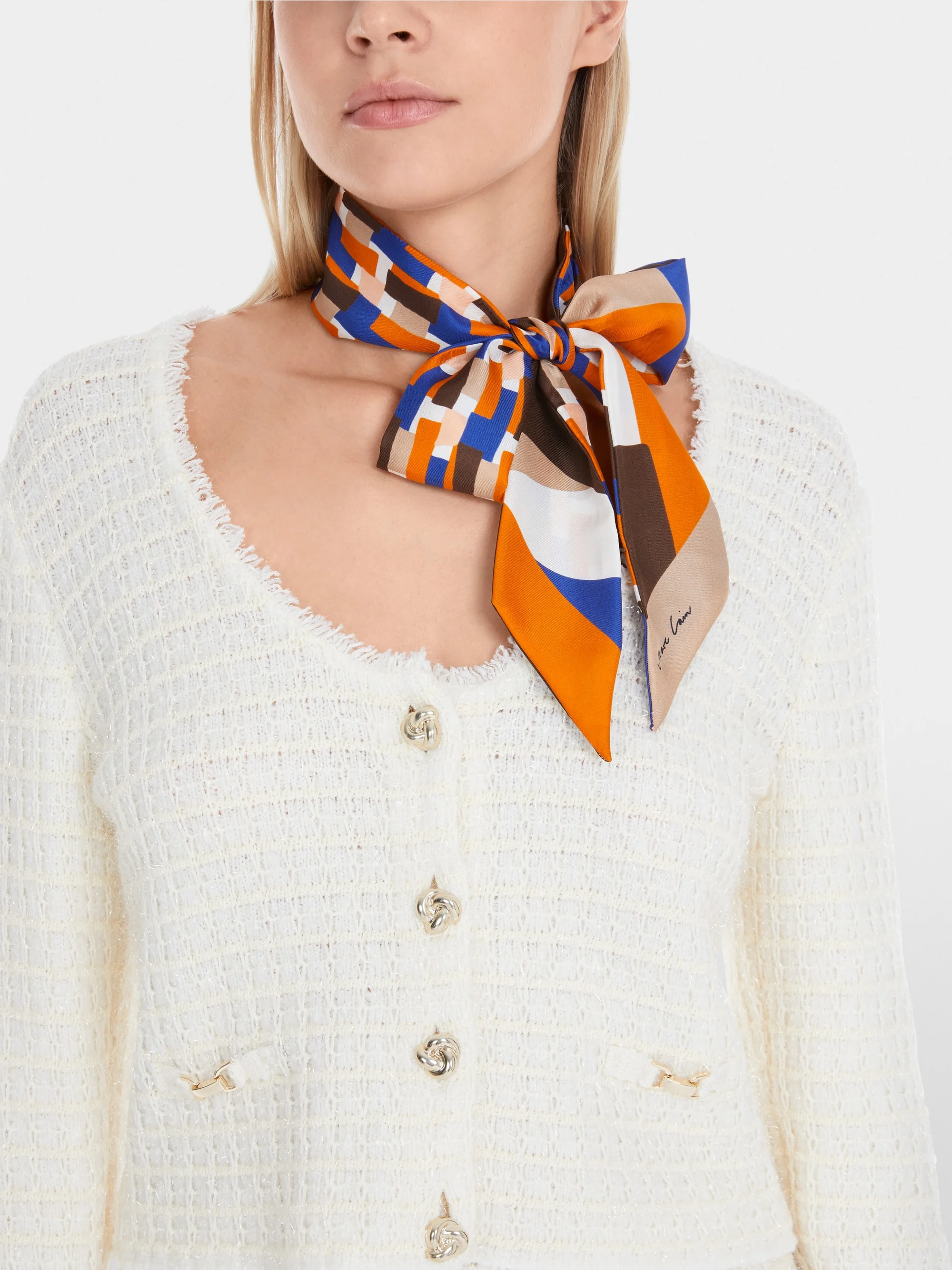 Marc-Cain Silk tie with print