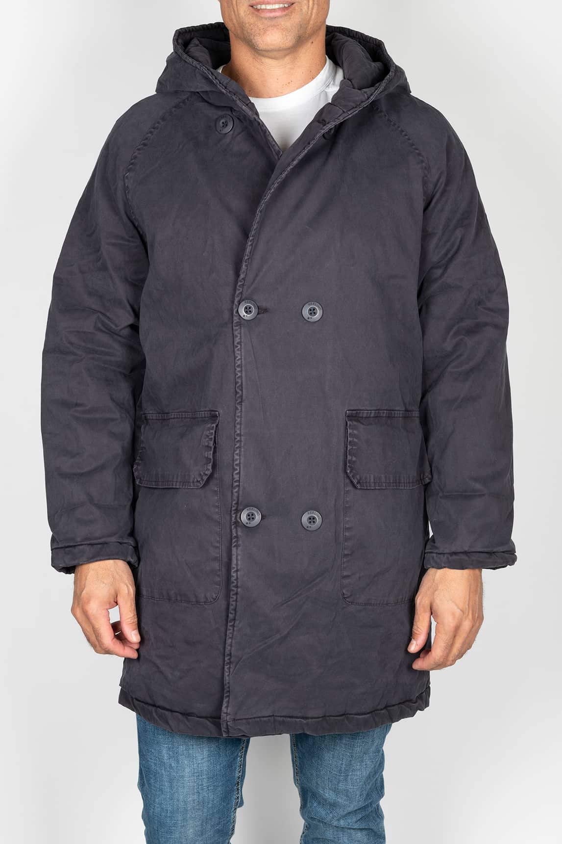 Rivera-spain Parka Keeling larga antracita capucha