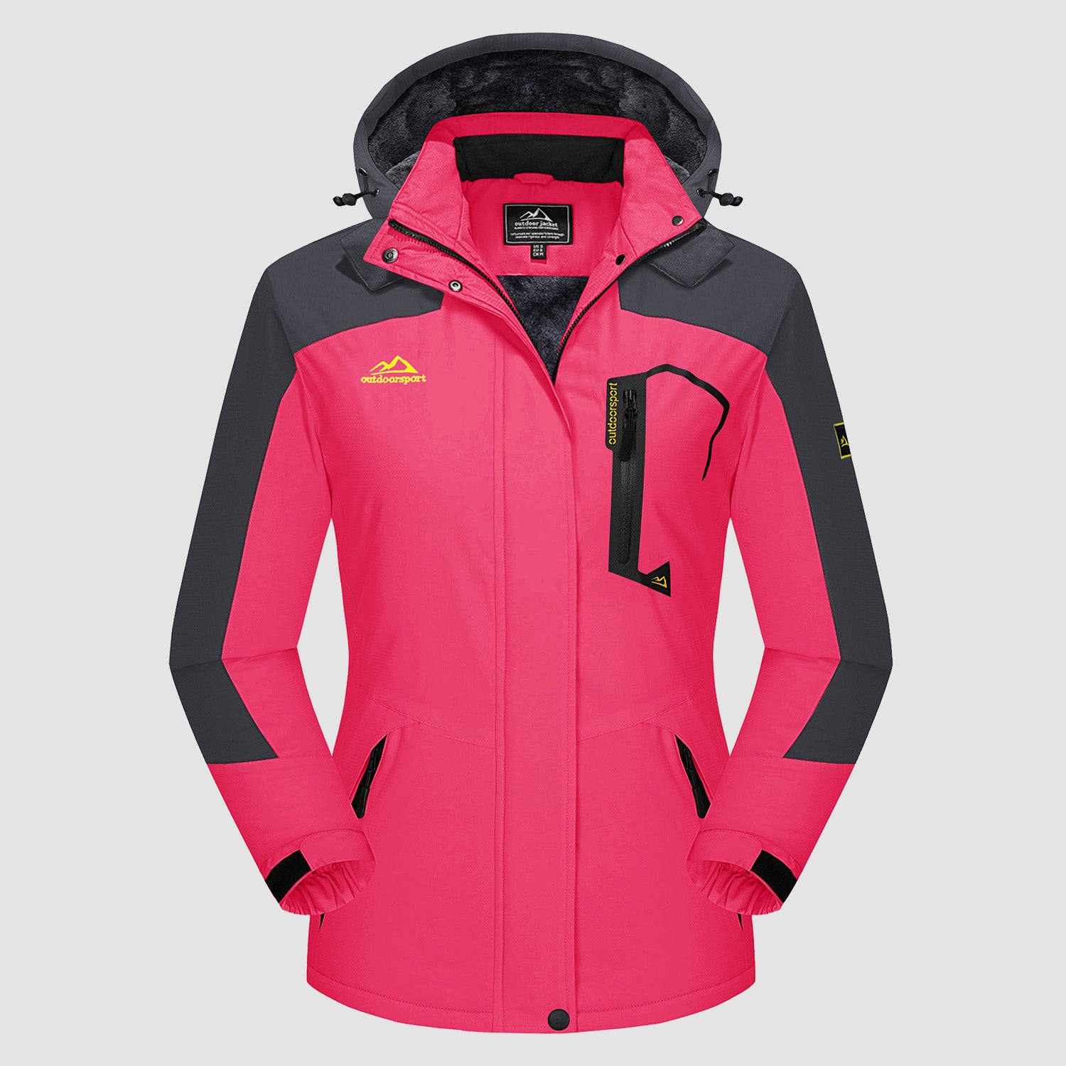 Women's Winter Coats Water Resistant Ski Snow Jacket Warm Fleece Parka Raincoats with 4 Pockets