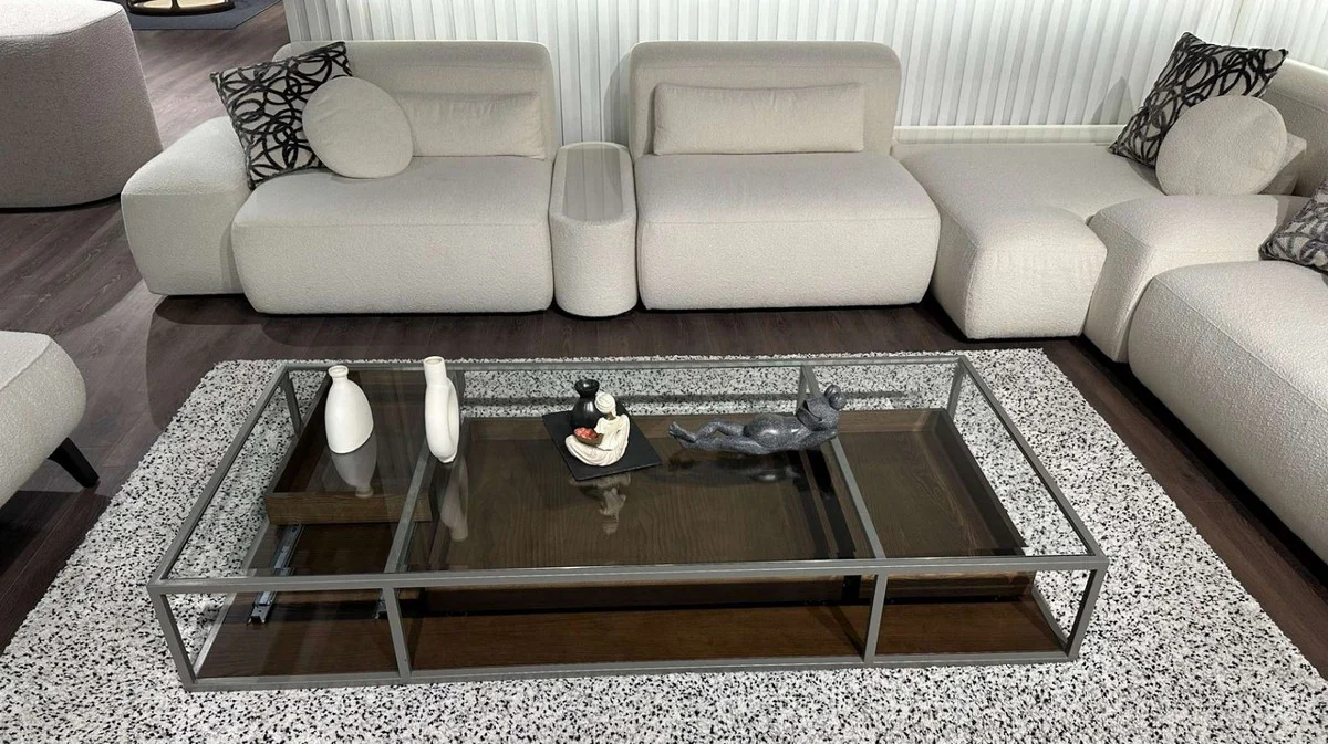 Casa Padrino sof¨¢ esquinero de lujo crema 431 x 400 x A. 73 cm - Sof¨¢ de sal¨®n - Muebles de sal¨®n - Muebles de lujo - Interiores de sal¨®n de lujo