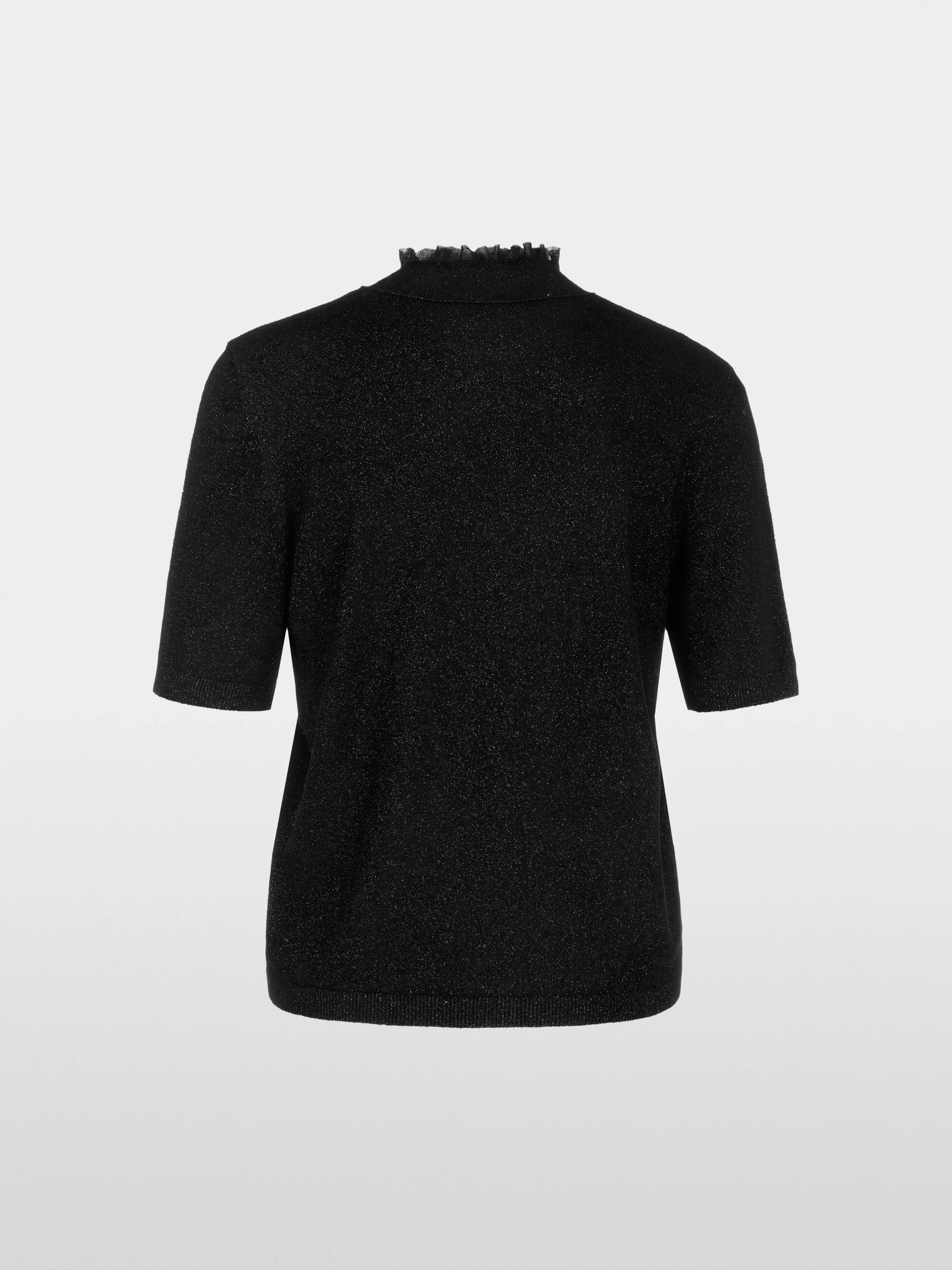 Marc-Cain Short-sleeve pullover in glitter elegance