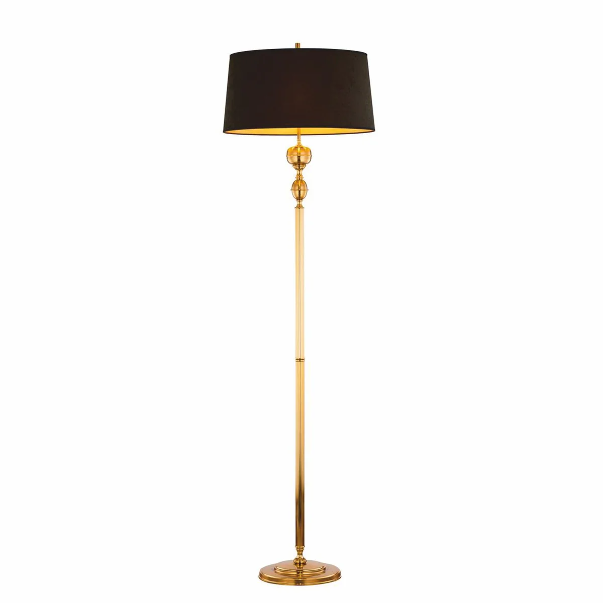 Casa Padrino l¨¢mpara de pie Art Nouveau de lujo oro / marr¨®n / negro A. 177 cm
