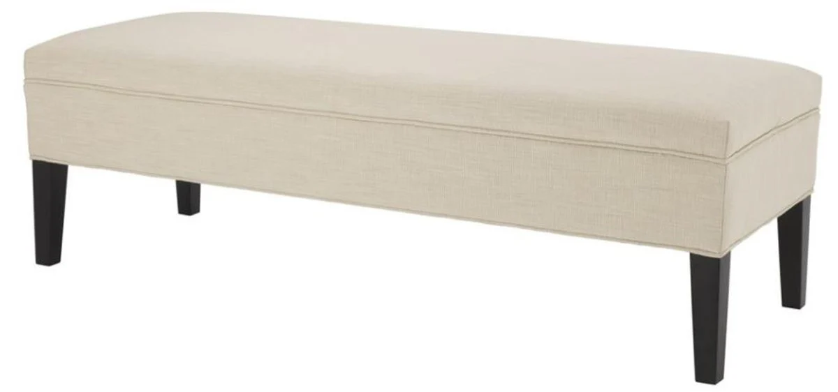 Casa Padrino asiento de marfil diseñador de 140 x 50 x H. 45 cm - muebles de lujo