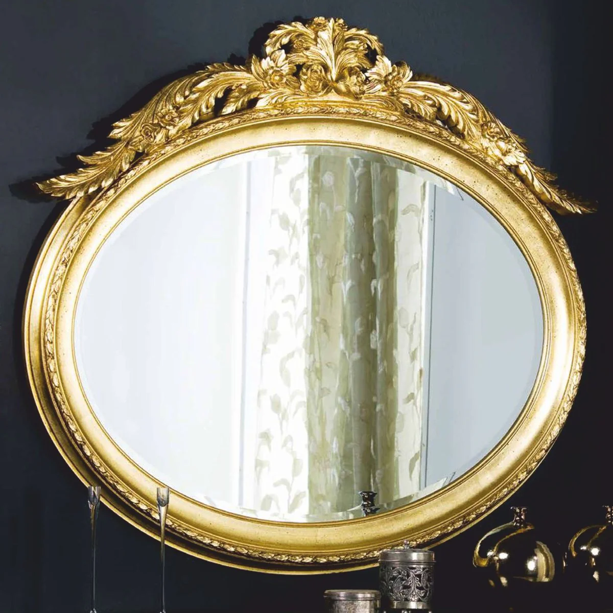 Casa Padrino espejo barroco de lujo oro 155 cm - Muebles barrocos - Hecho en Italia