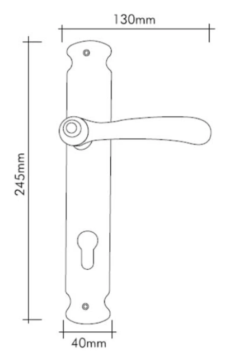 Casa Padrino conjunto de manijas de puerta barroco de lujo oro 13 x A. 24,5 cm - Manillas de puerta nobles con ba?o de oro de 24 quilates - Accesorios de vida en estilo barroco