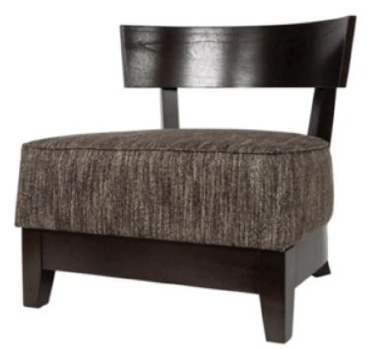 Casa Padrino sill¨®n lounge club de lujo gris / negro 73,5 x 66 x H. 74 cm - Colecci¨®n de Lujo