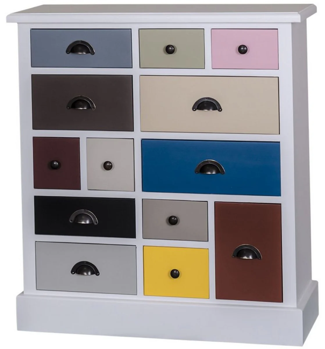 Casa Padrino c¨®moda de estilo country multicolor 90 x 35 x H. 97 cm - Calidad de Lujo