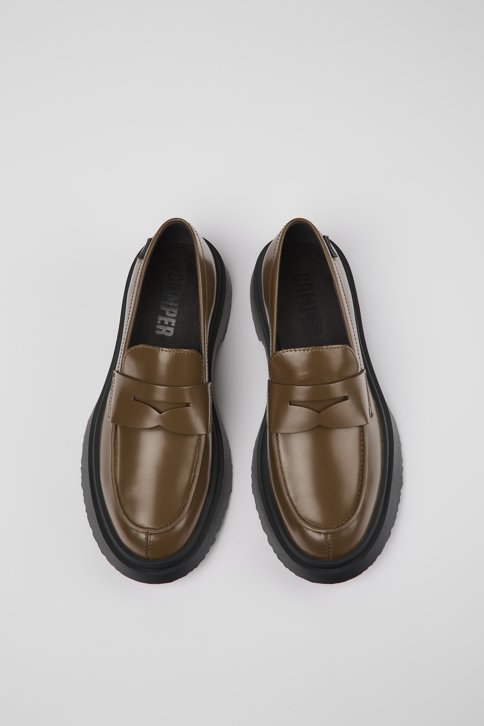 Walden - Brown leather loafers for women