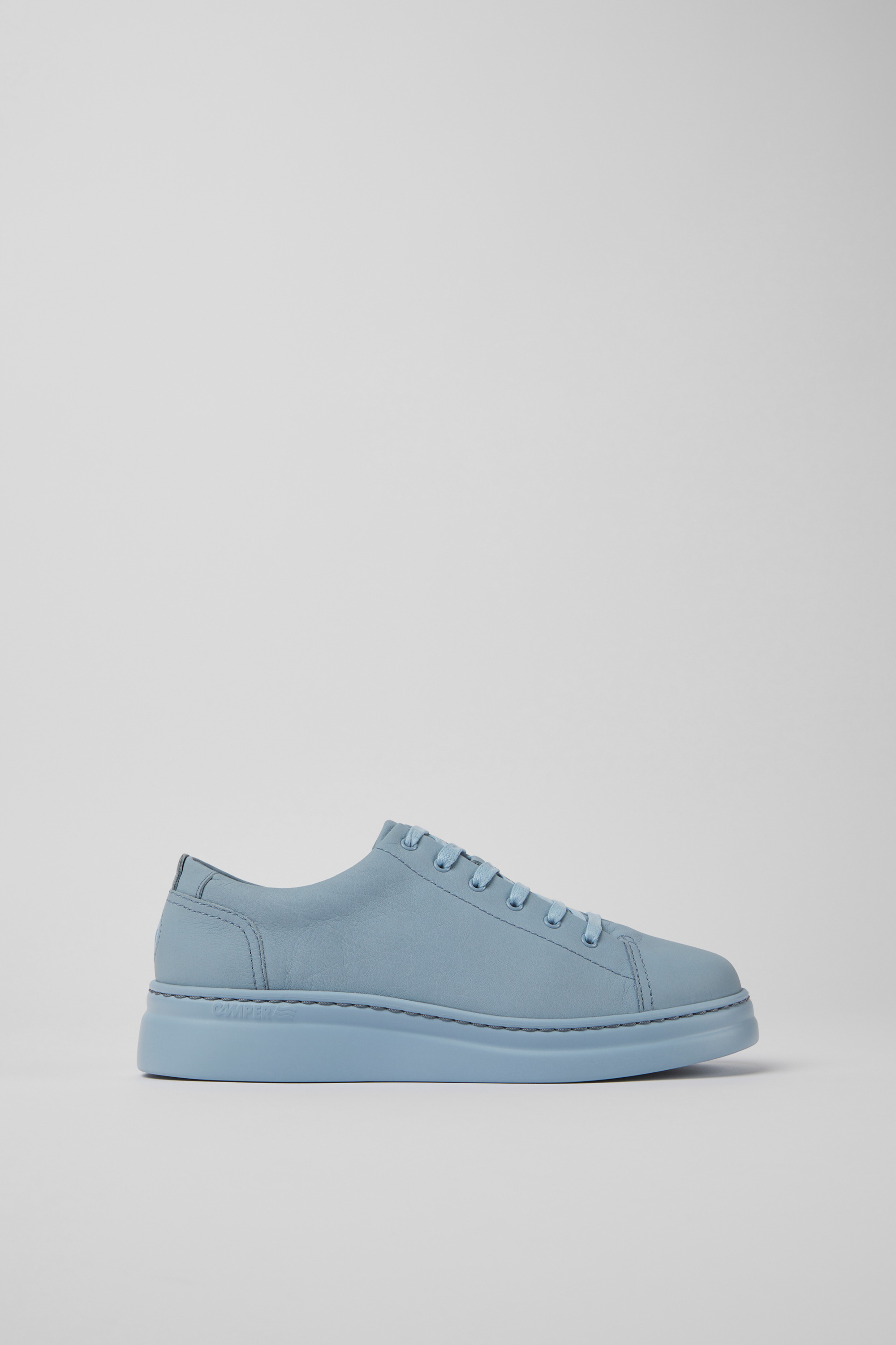 Runner Up - Blue leather sneakers for women
