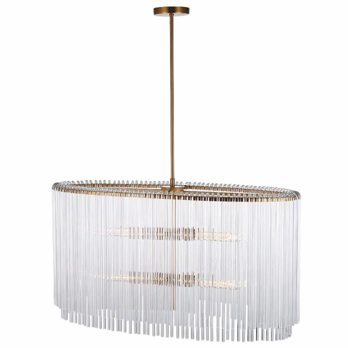 Casa Padrino l¨¢mpara de ara?a de vidrio oro 60 x 55 x A. 45 cm - L¨¢mpara de ara?a ovalada