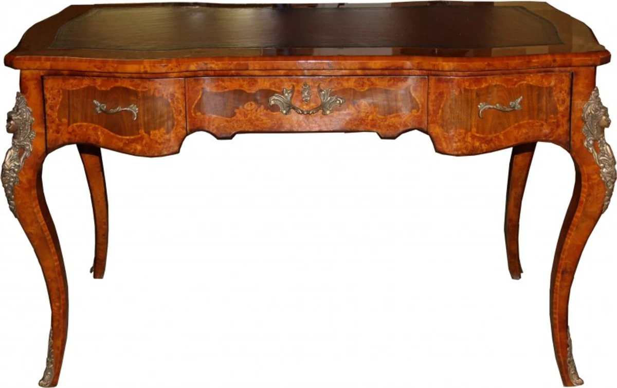 Casa Padrino luxury Baroque Empire desk Secretary 130 cm - Handcrafted from solid wood - Baroque desk Office furniture