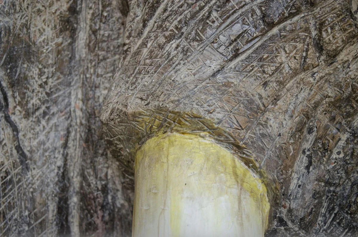 Casa Padrino figura de pared decorativa de la elefante gris 215 x 67 x H. 170 cm - Decoración de Pared de Lujo