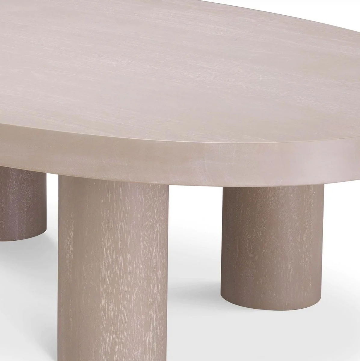 Casa Padrino mesa de centro de lujo beige 149 x 78,5 x A. 35 cm - Mesa de centro de madera maciza - Muebles de sal¨®n - Muebles de madera maciza - Muebles de lujo - Interiores de lujo