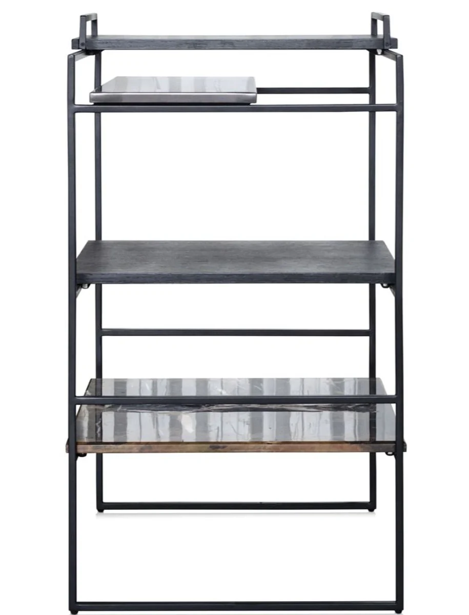 Casa Padrino mesa auxiliar de diseño de lujo negro 45 x 45 x H. 80.5 cm - Muebles de Diseño