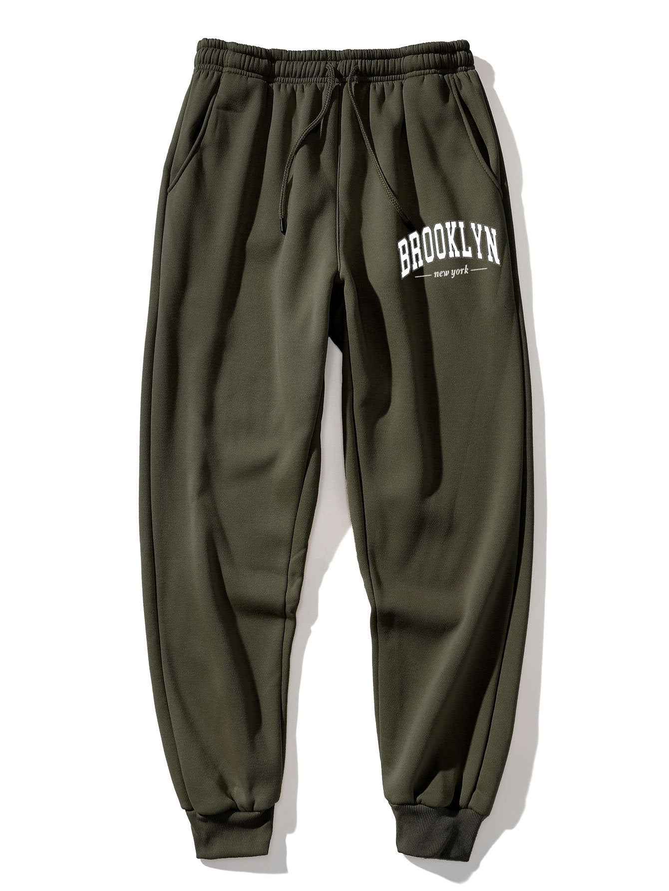 Brooklyn Letter Print Hoodie & Jogger Pants