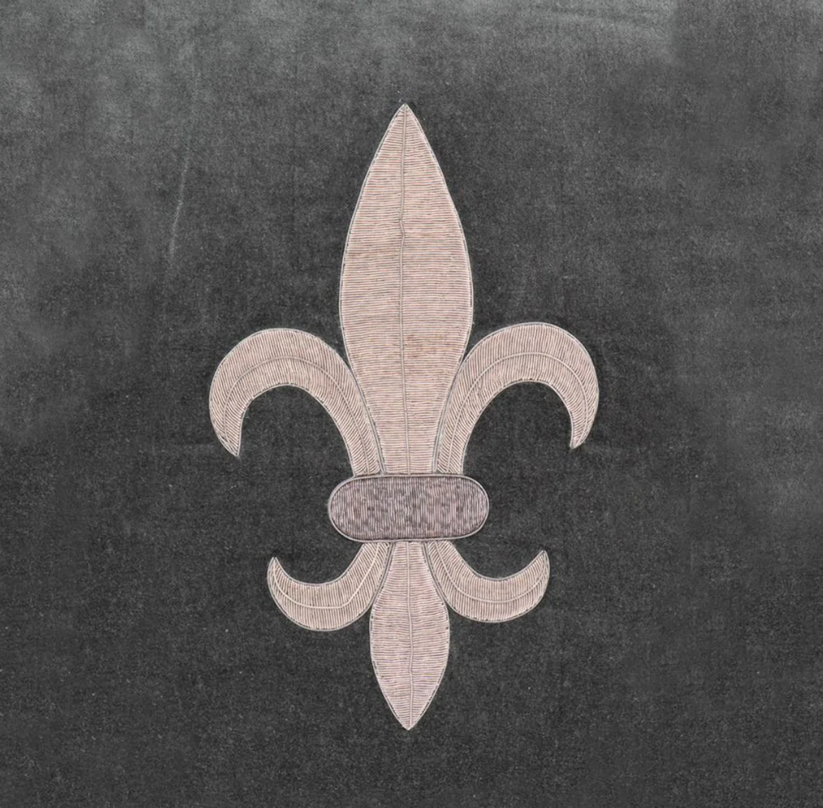 Casa Padrino coj¨ªn de estar gris / plata 60 x 60 cm - almohada de lujo