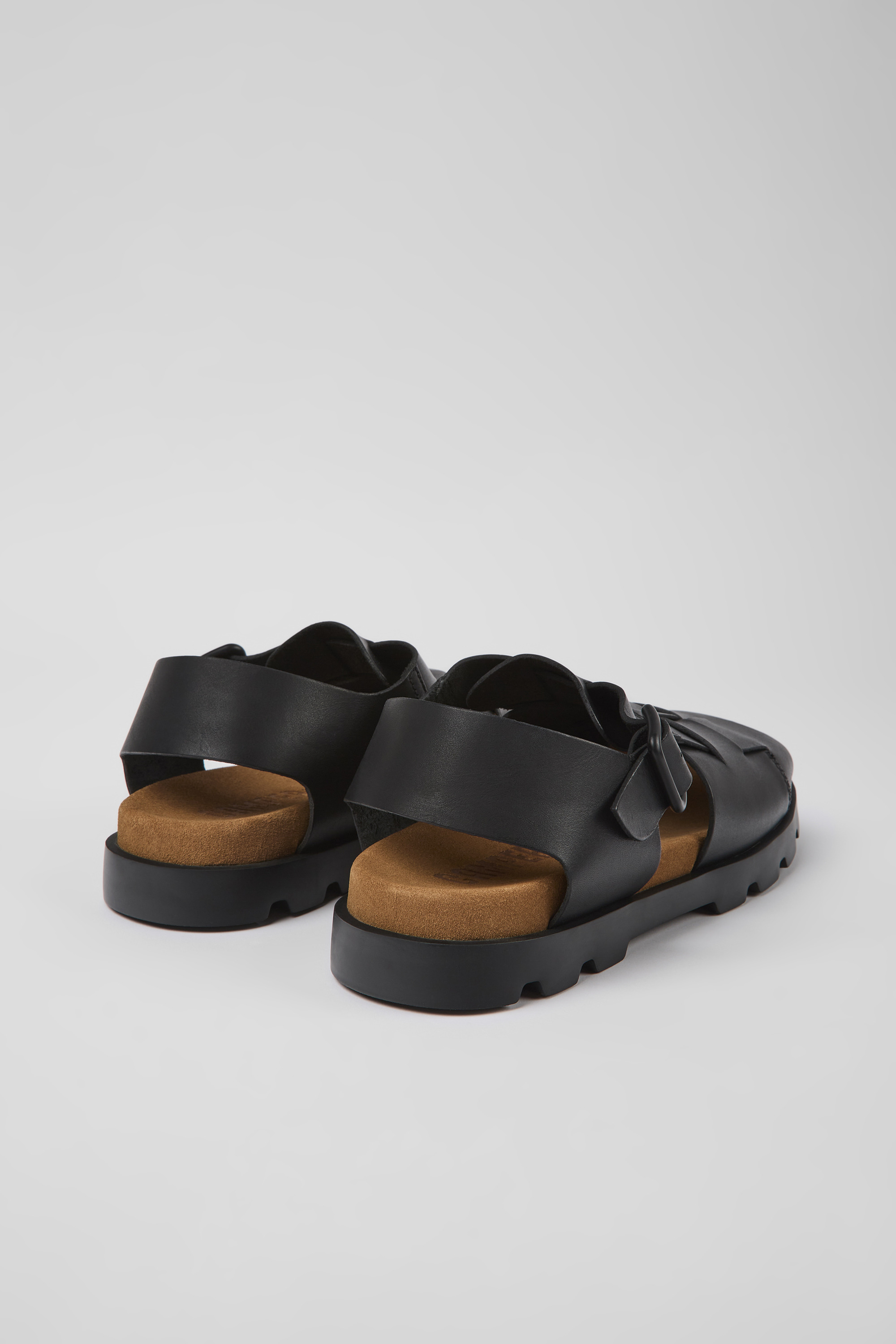 Brutus Sandal - Black leather sandals for men