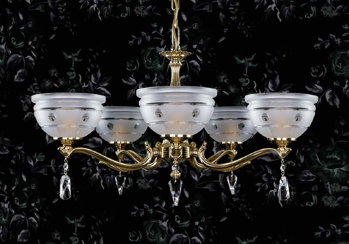 Casa Padrino ara?a de luces barroco de lujo con cristal de bohemia lat¨®n ? 64 cm