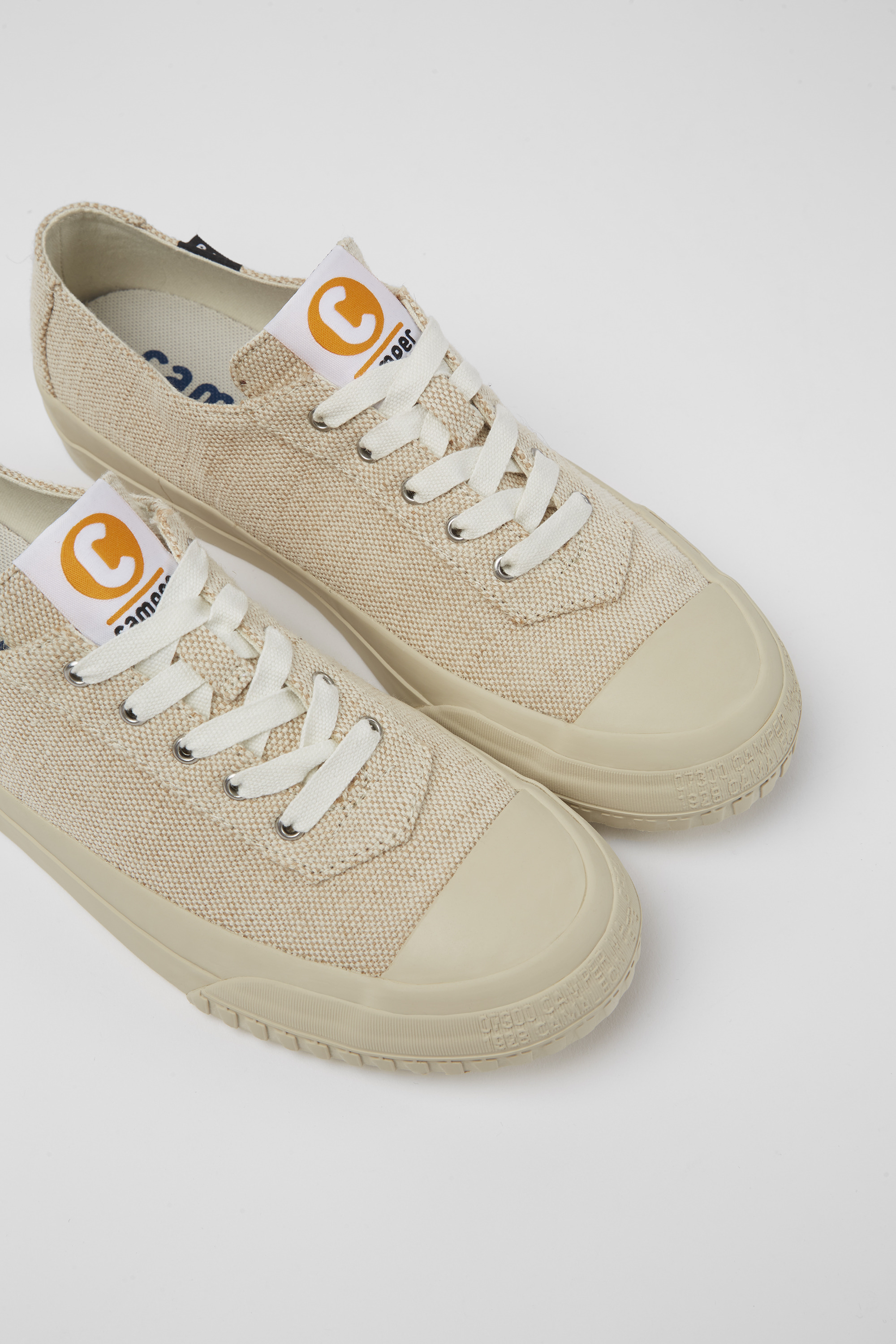 Camaleon - Beige recycled hemp and cotton sneakers for women