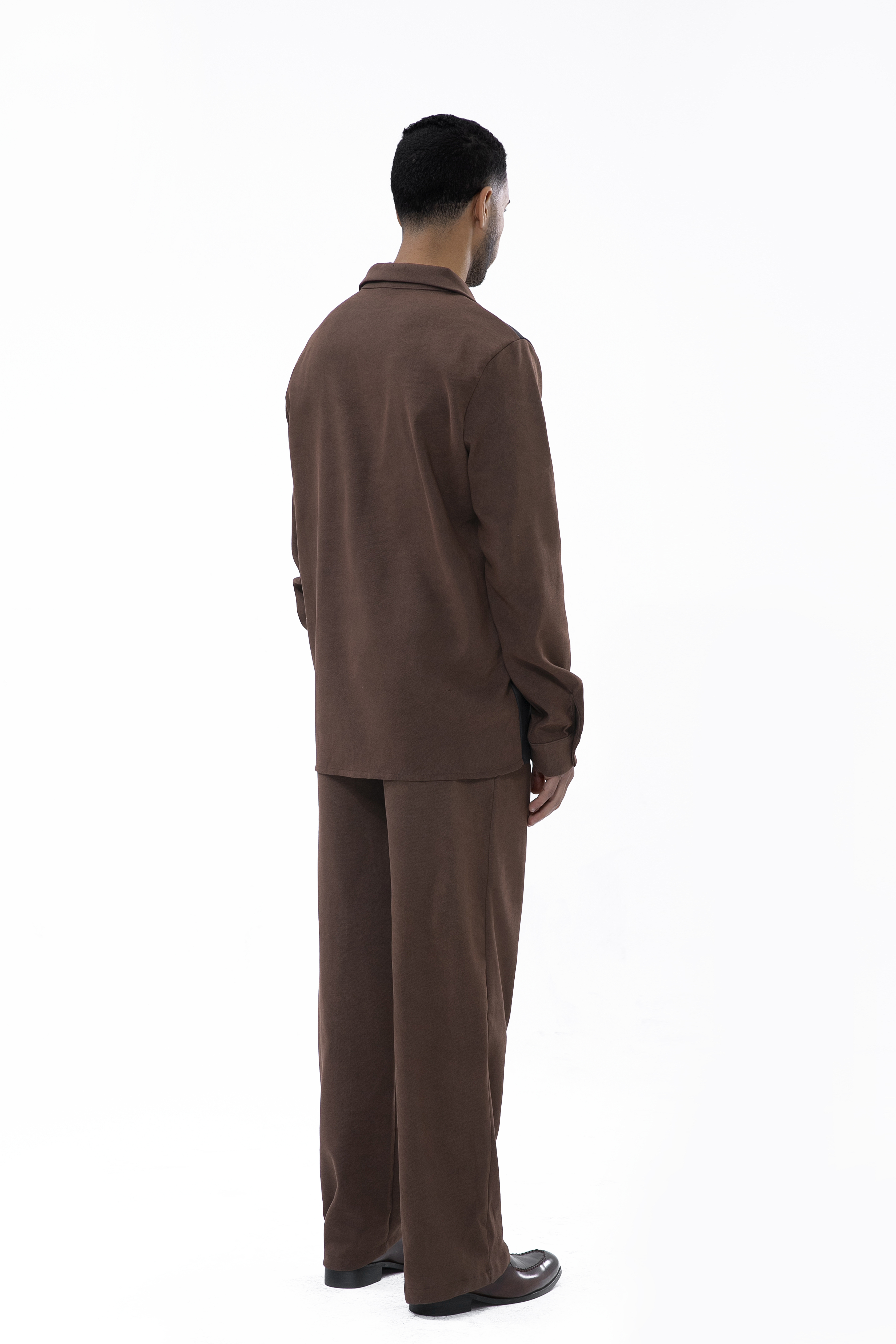 Suitmens Men's Brown Suede Long Sleeve Walking Suit 028