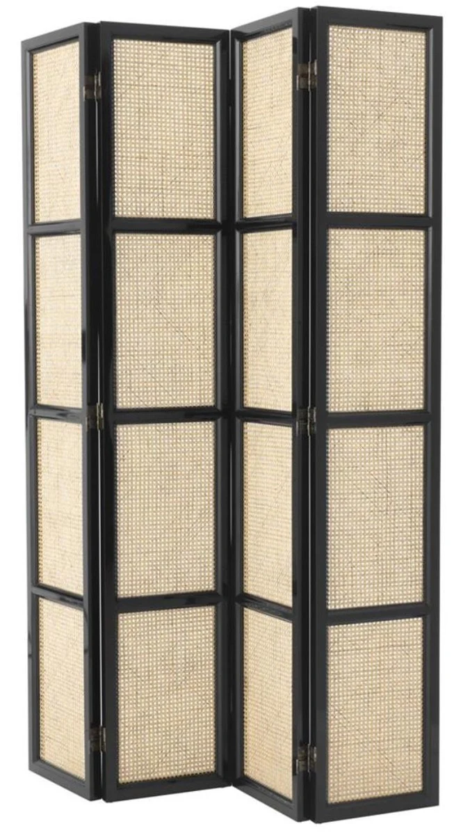 Casa Padrino divisor de la sala de lujo natural / negro 163 x H. 225 cm - Edición Limitada