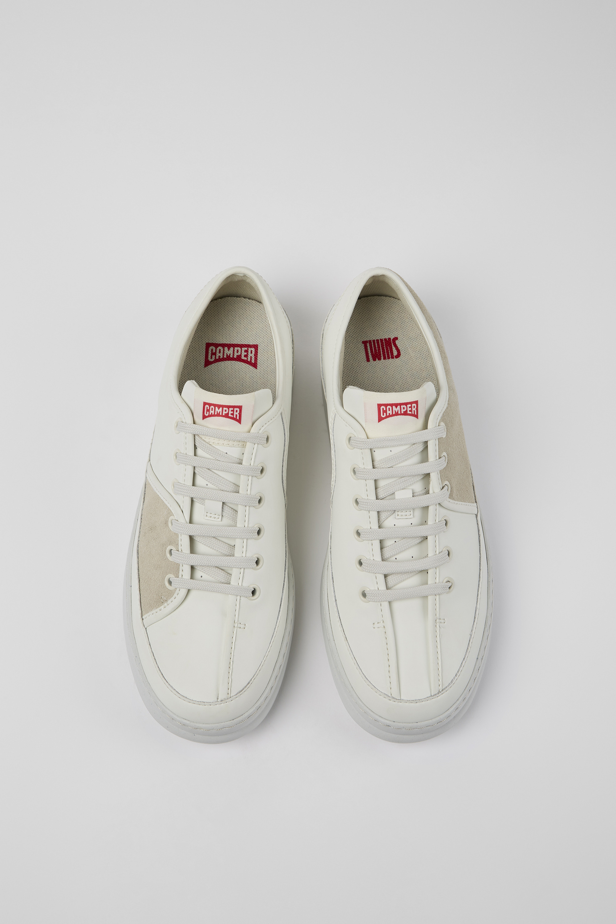 Twins - Multicolored leather and nubuck sneakers for men