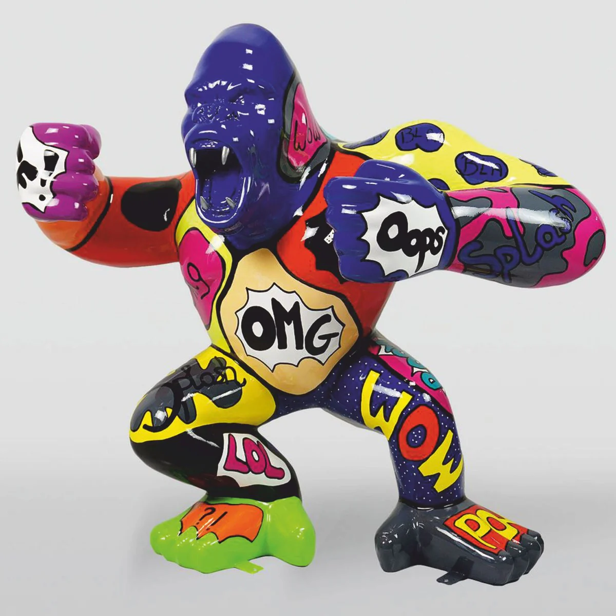 Casa Padrino escultura decorativa XXL mono gorila colorido A. 180 cm - Figura de jard¨ªn gigante