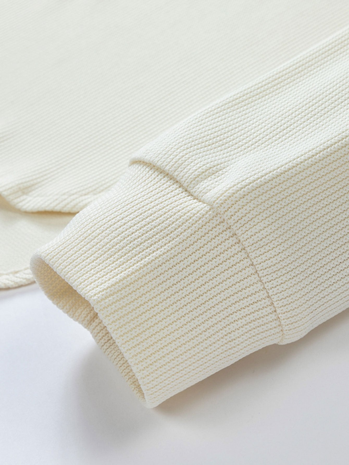 Long Sleeve Relax Fit Knit Ribbed T-Shirt