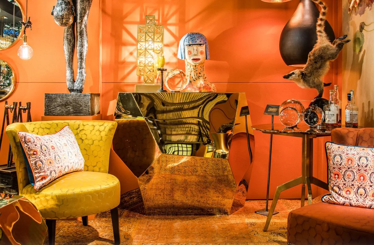 Casa Padrino consola de diseño dorado 125 x 54 x H. 100 cm - colección de diseño