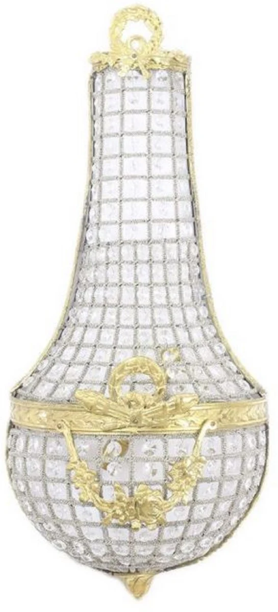 Casa Padrino lámpara de pared de cristal barroco oro 30 x A. 70 cm - Lámpara de pared elegante en estilo barroco - Luces Barrocos - Noble y Magnífico